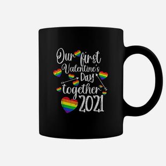 Our First Valentines Day Together 2022 Gay Couple Lgbt Gift Coffee Mug - Seseable