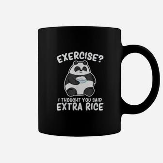 Panda Exercise I Thought You Said Extra Rice Cute Panda Coffee Mug - Seseable