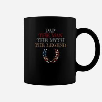 Pap The Man Myth Legend Gift Father Dad Daddy Coffee Mug - Seseable