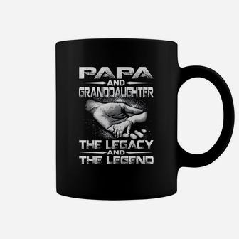 Papa And Granddaughter The Legend And The Legacy Coffee Mug - Seseable