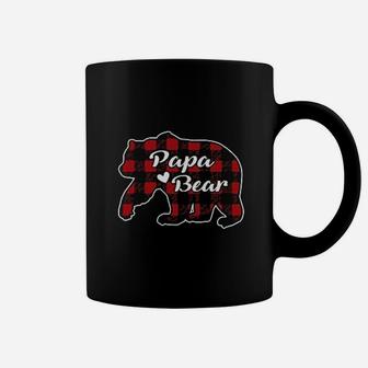 Papa Bear Cool Plaid, best christmas gifts for dad Coffee Mug - Seseable