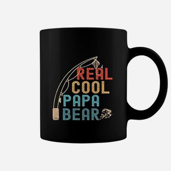Papa Bear Fishing Reel Cool Papa Bear Coffee Mug - Seseable