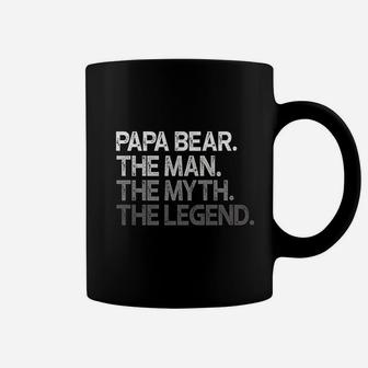 Papa Bear Gift For Dads Fathers The Man Myth Legend Coffee Mug - Seseable
