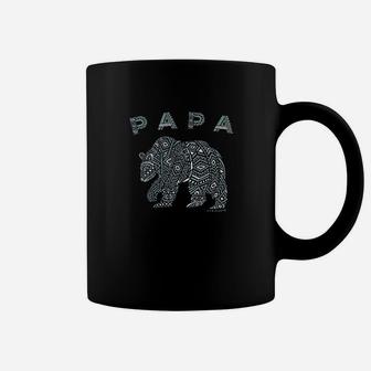 Papa Bear Mandala, dad birthday gifts Coffee Mug - Seseable