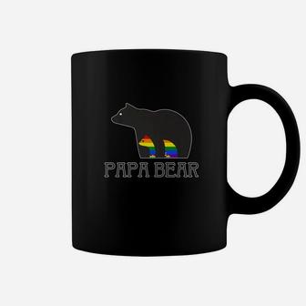 Papa Bear Pride Lgbt Father Gay Family Dad Lesbian Coffee Mug - Seseable