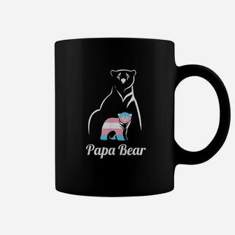 Papa Bear Transgender Dad Trans Child Lgbt Trans Pride Coffee Mug - Seseable