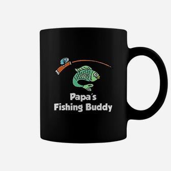 Papa Fishing Buddy Grandson Or Granddaughter Fish Coffee Mug - Seseable