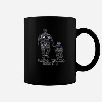Papa Knows Best, dad birthday gifts Coffee Mug - Seseable