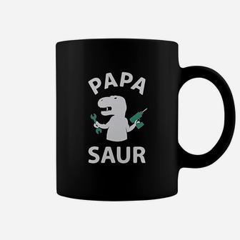 Papa Saur Trex Dad Baby Saur Daddy And Me Matching Coffee Mug - Seseable