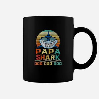 Papa Shark Doo Doo Matching Family Shark Birthday Gifts Coffee Mug - Seseable