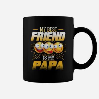 Papa Shirt My Best Friend Is My Papa Funny Gift S Coffee Mug - Seseable