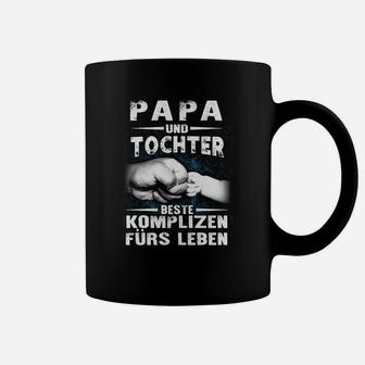 Papa und Tochter Beste Komplizen Tassen, Schwarzes Familien Tee - Seseable