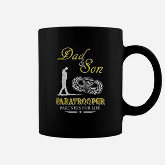 Paratrooper Dad And Son Coffee Mug - Seseable