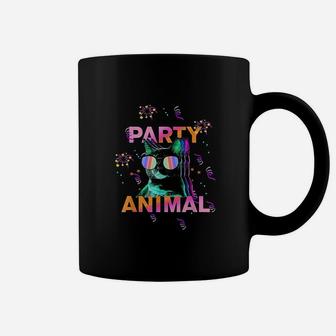 Party Cat Party Animal Colorful Graphic Coffee Mug - Seseable
