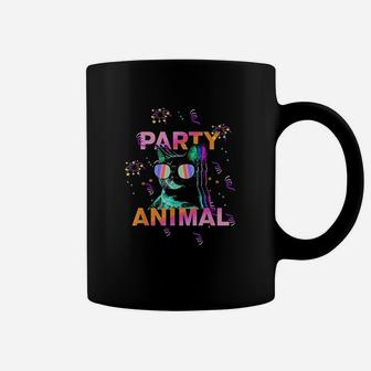 Party Cat Party Animal Colorful Graphic Coffee Mug - Seseable