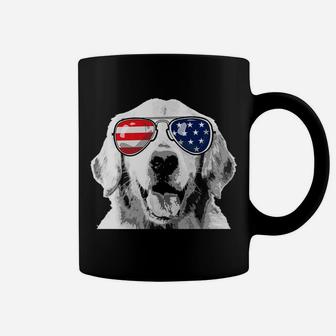 Patriotic Golden Retriever Dog 4th Of July Coffee Mug - Seseable