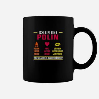 Patriotisches Polen Damen-Tassen, Herzdesign Ich bin eine Polin - Seseable
