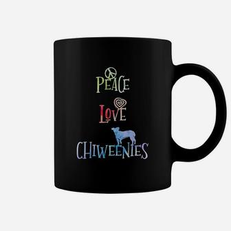 Peace Love Chiweenies Chihuahua Dachshund Lover Coffee Mug - Seseable