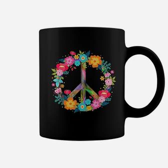 Peace Love Hippie Costume Tie Die 60s 70s Coffee Mug - Seseable