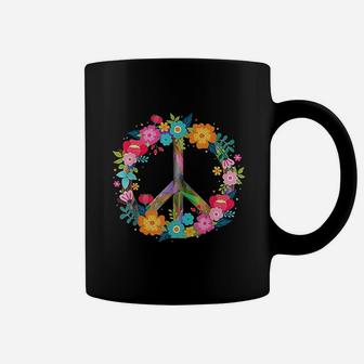 Peace Love Hippie Costume Tie Die 60s 70s Coffee Mug - Seseable