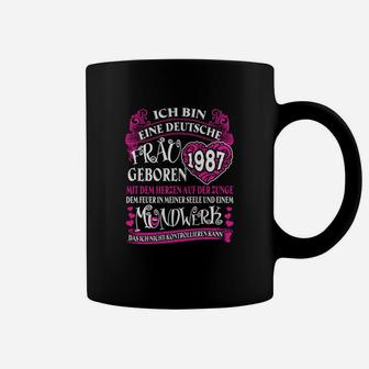 Personalisiertes 1987 Geburtsjahr Tassen für Deutsche Frauen, Vintage - Seseable