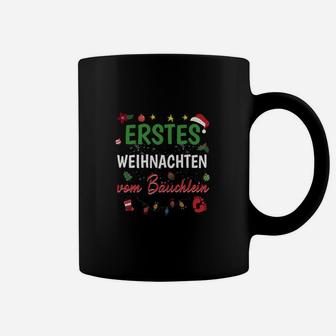 Personalisiertes Schwarzes Tassen Erstes Weihnachten des Brüderchens, Festliches Motiv - Seseable