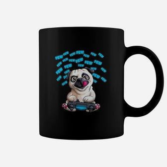 Pew Gamer Pug Funny Pewpewpew Video Gaming Pugs Gift Coffee Mug - Seseable