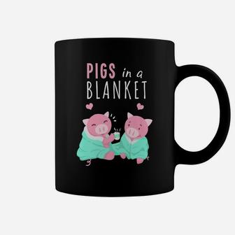 Pigs In A Blanket Funny Pig Sausage Hot Dog Pun Gift Coffee Mug | Seseable CA