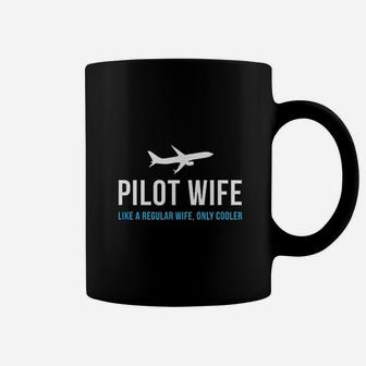 Pilot Wife Funny Cute Airplane Aviation Gift Coffee Mug - Seseable