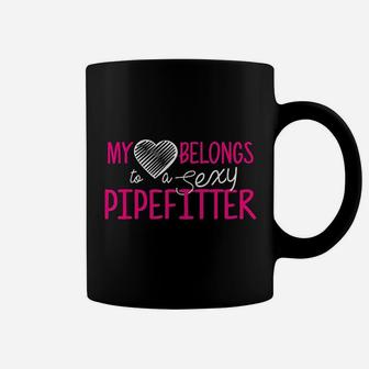Pipefitter My Heart Belongs Pipefitter Wife Coffee Mug - Seseable