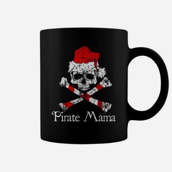 Pirate Mama Christmas Jolly Roger Skull Crossbones Coffee Mug - Seseable