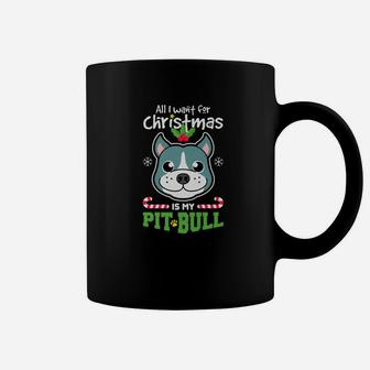 Pit Bull Dog For Christmas Funny Cute Dog Lover Tee Coffee Mug - Seseable