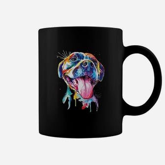 Pitbull Artistic Splash Art Animal Colorful Dog Breed Gift Coffee Mug - Seseable
