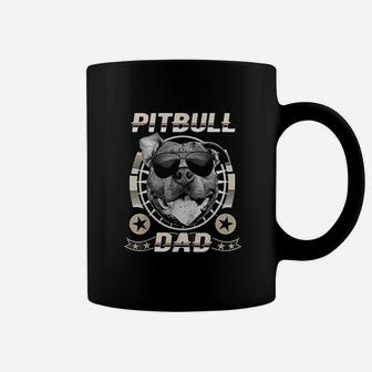Pitbull Dad Cool Pit Bull Dog Vintage Proud Daddy Gift Coffee Mug - Seseable