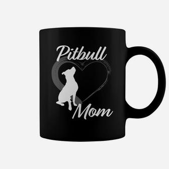 Pitbull Mom With Heart For Dog Lovers Coffee Mug | Seseable CA