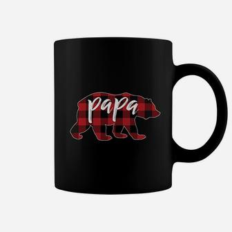 Plaid Papa Bear, best christmas gifts for dad Coffee Mug - Seseable