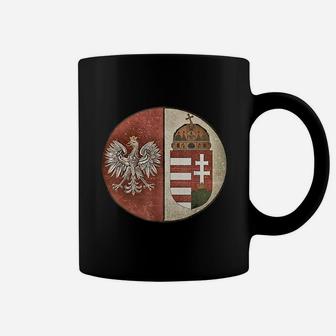 Poland Hungary Heritage Vintage Look Polska Hungarian Coffee Mug - Seseable