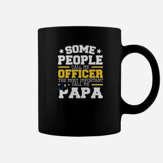 Police Officer Papa Fathers Day Gif For Grandpa Cops Coffee Mug - Seseable