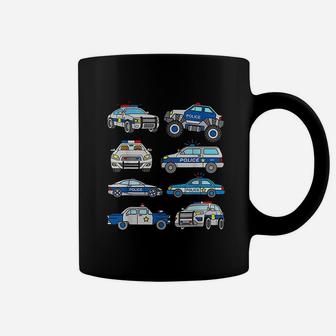 Police Vehicles For Kids Men Women Cop Cars Boys Toddler Coffee Mug - Seseable