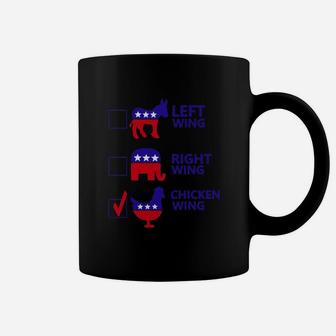 Political Parties Left Wing Right Wing Chicken Wing Coffee Mug - Seseable