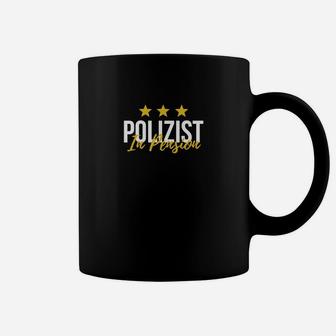 Polizist In Person Schwarzes Tassen mit Sternenmotiv - Seseable