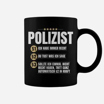 Polizistische Gesschenk Idee Lustiges Rechts- Tassen - Seseable