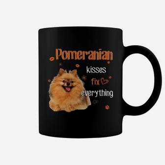 Pomeranian Kisses Fix Everything Pomeranian Lover Coffee Mug - Seseable