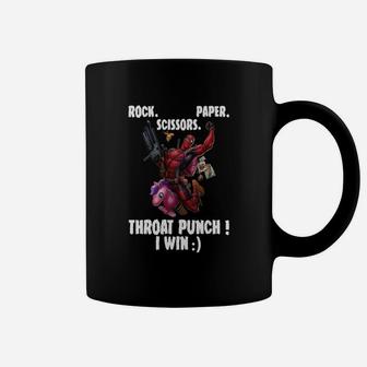 Pool Rock Paper Scissors Throat Punch I Win Coffee Mug - Seseable