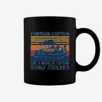 Poontoon Captain Like A Regular Captain Only Cooler Coffee Mug - Seseable