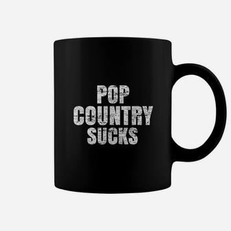 Pop Country Music Sucks Funny Real Country Concert Coffee Mug - Seseable