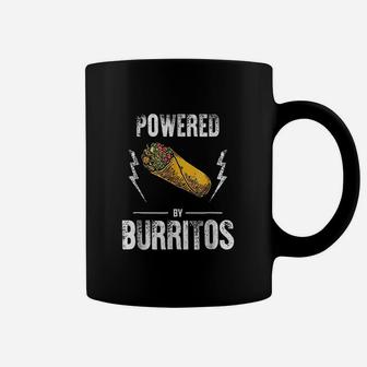 Powered By Burritos Funny Mexican Food Lover Coffee Mug - Seseable