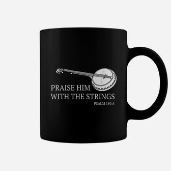 Praise Him With The Strings Bluegrass Guitar Coffee Mug - Seseable