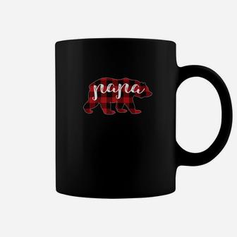 Premium Red Plaid Papa Bear Matching Family Coffee Mug - Seseable