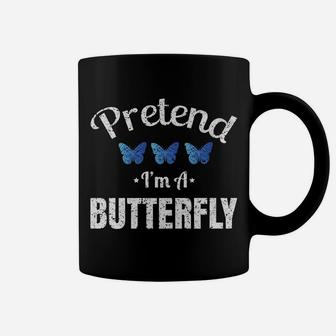 Pretend Im A Butterfly Lazy Halloween Easy Costume Coffee Mug - Seseable